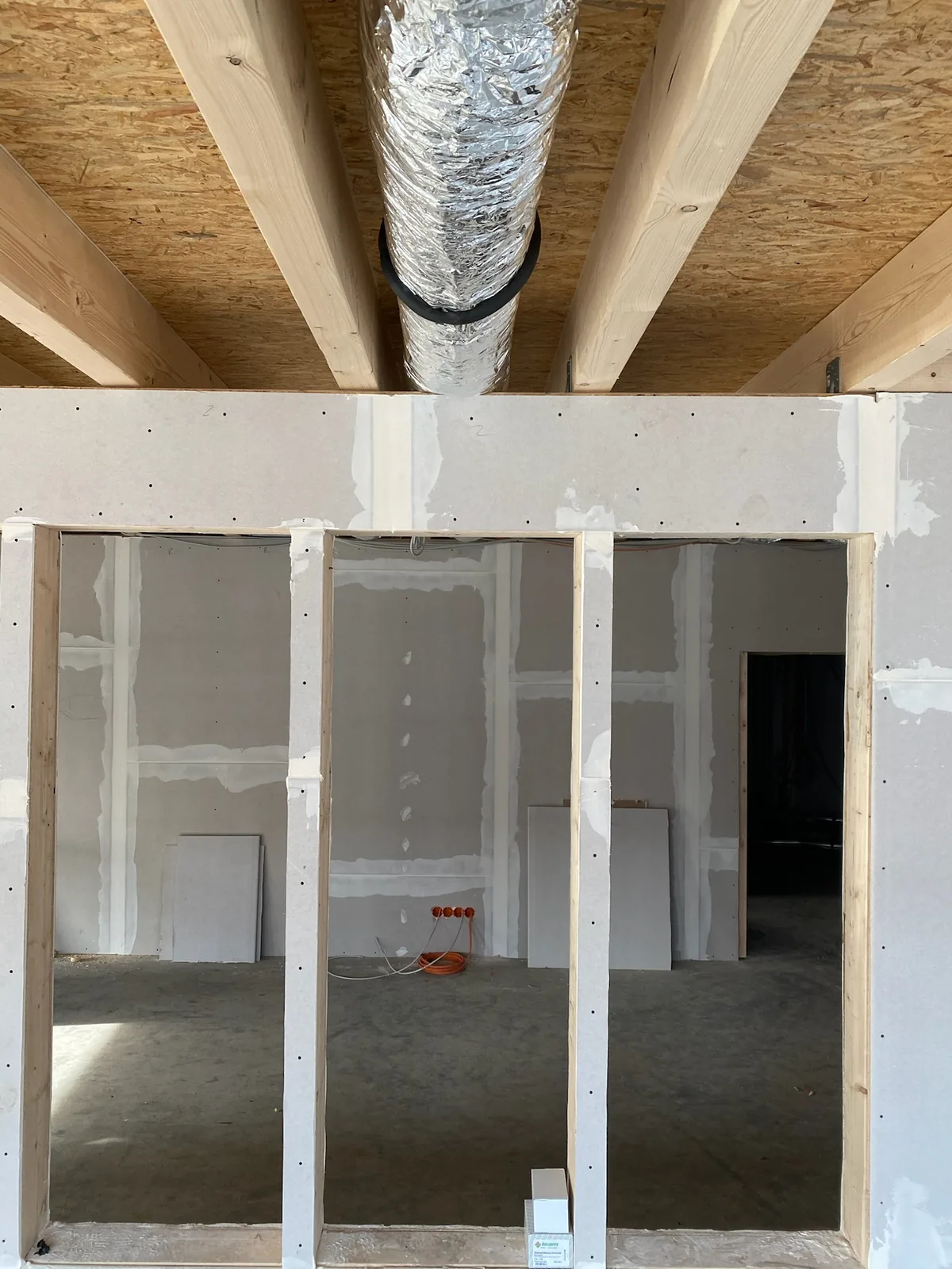 Ductwork in a new build