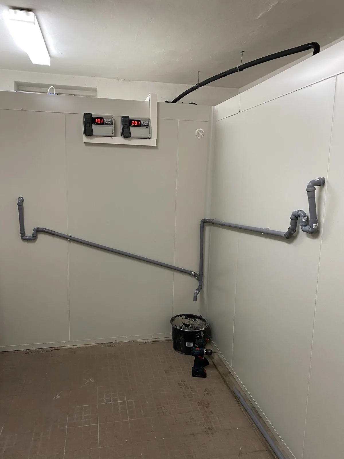 Cold room under construction